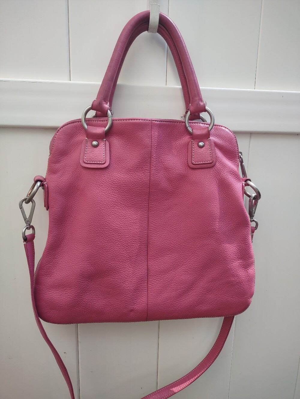 Barbiecore Girly Pink Genuine Leather Shoulder Crossbody Bag | Talbots